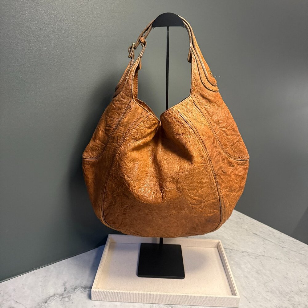 Givenchy Cognac Brown Leather Hobo Bag